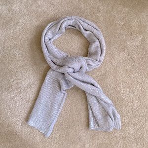 Anthropologie Madison 88 Grey Silver Sparkly Knit Long Scarf